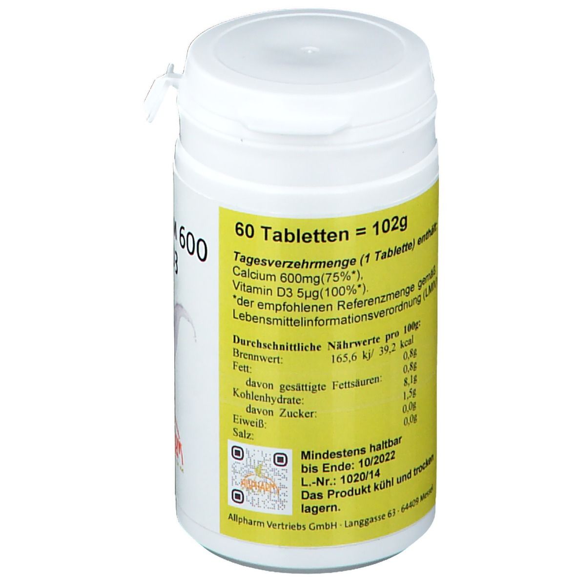 Calcium 600mg + D3 Tabletten