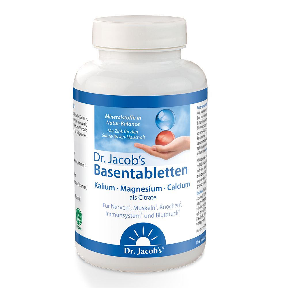 Dr. Jacob's Basentabletten Basen-Citrat-Mineralstoffe Kalium Magnesium Calcium