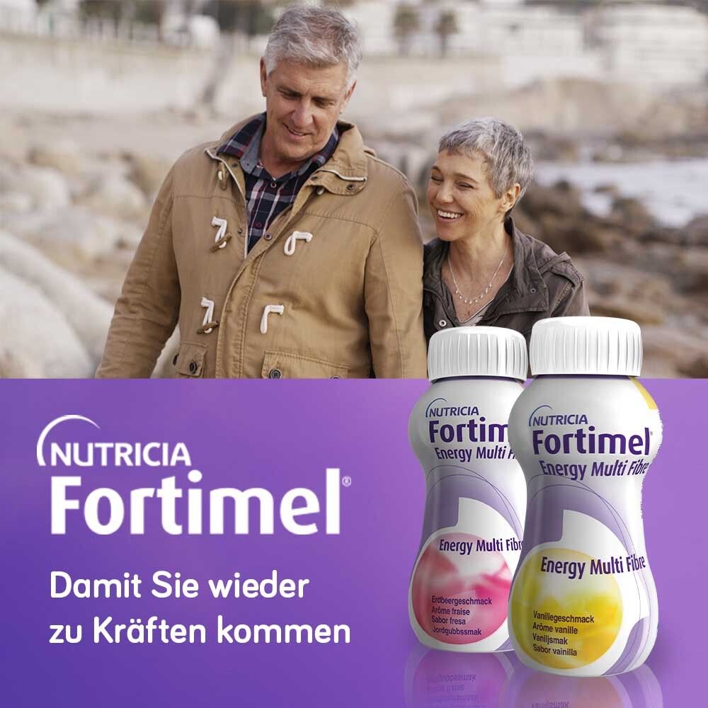 Fortimel Energy Multi Fibre Trinknahrung Erdbeere