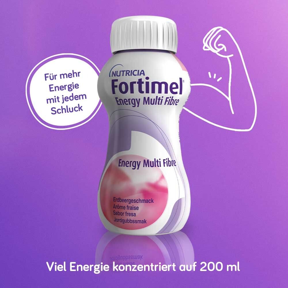 Fortimel Energy Multi Fibre Trinknahrung Erdbeere