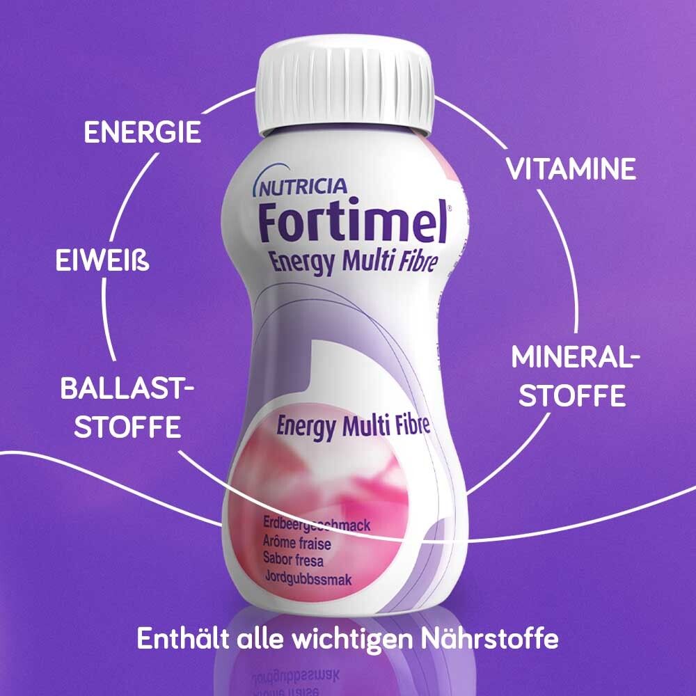 Fortimel Energy Multi Fibre Trinknahrung Erdbeere