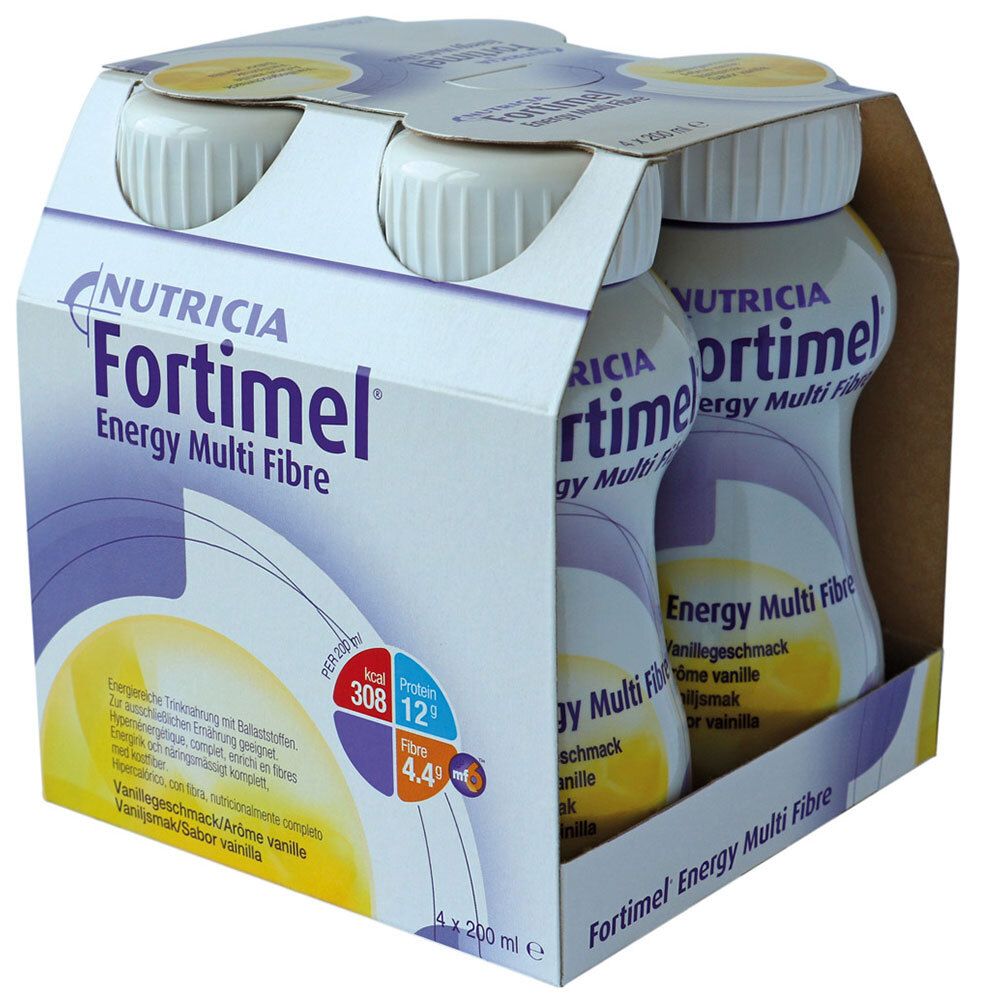 Fortimel® Energy Multi Fibre Trinknahrung – Mischkarton mit 32 Flaschen