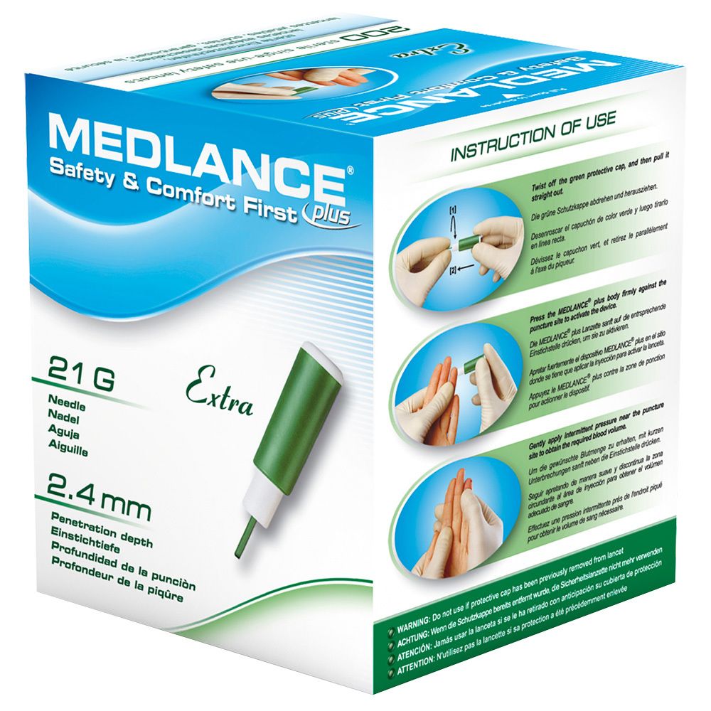 MEDLANCE® plus Extra Sicherheitslanzetten 21 G