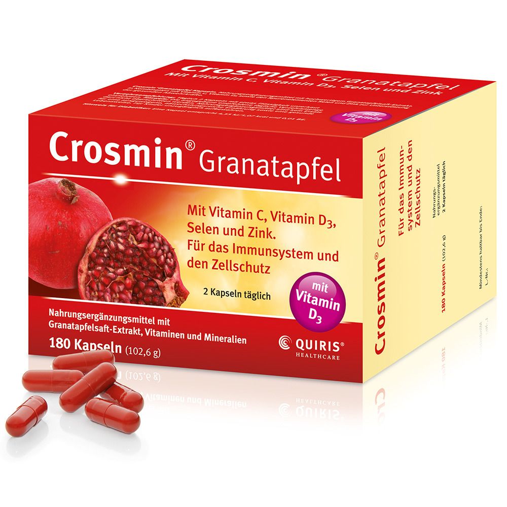 Crosmin Granatapfel für starkes Immunsystem + Zellschutz mit Vit. C, D3 + Zink