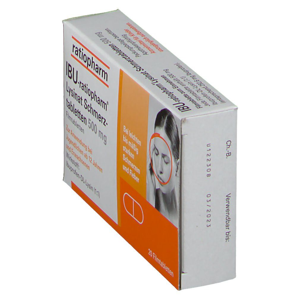 IBU-ratiopharm® Lysinat Schmerztabletten 500 mg