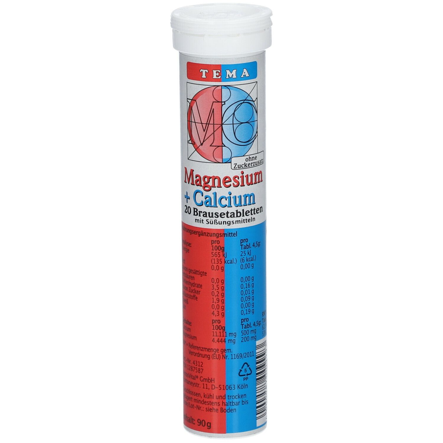 TEMA Magnesium + Calcium Brausetabletten