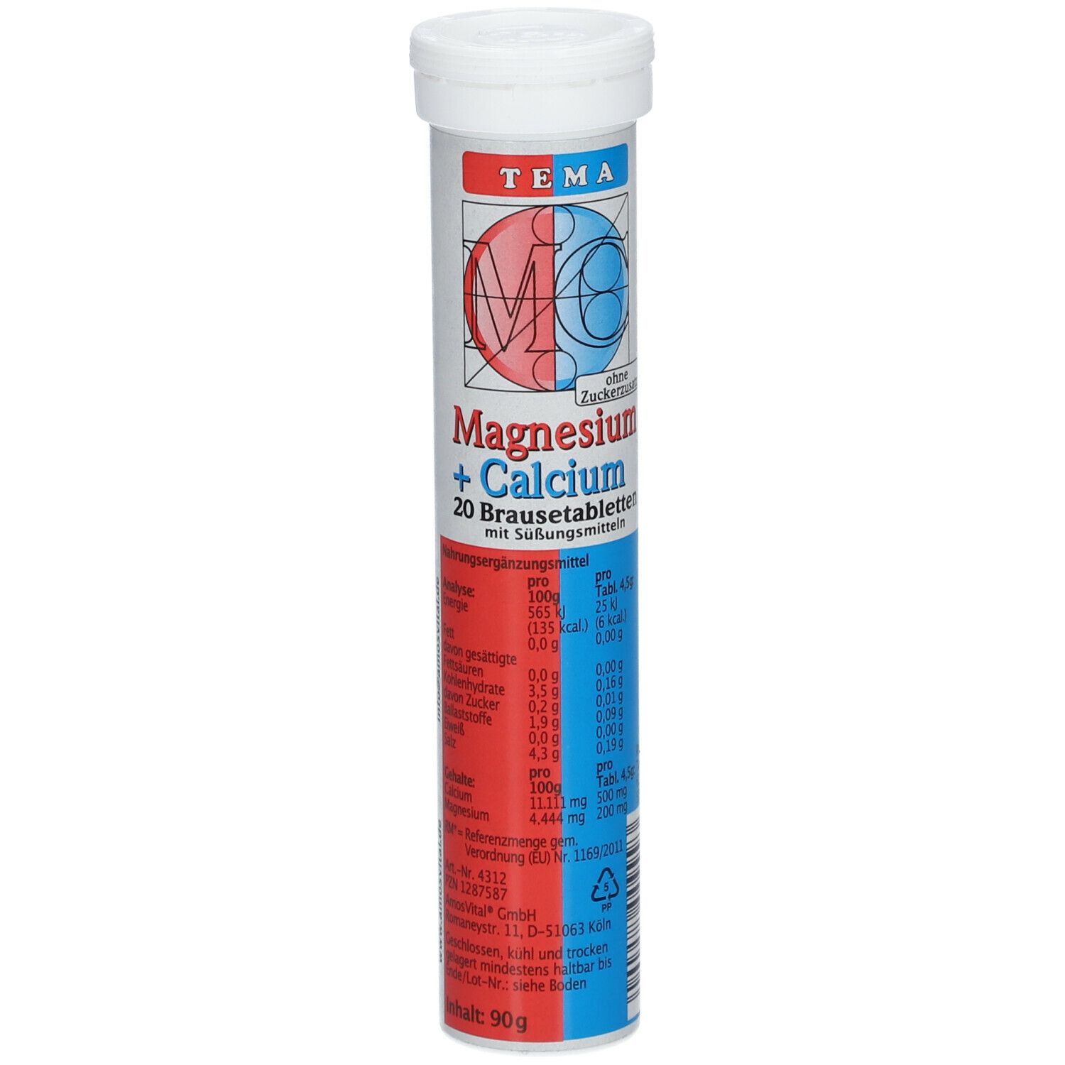TEMA Magnesium + Calcium Brausetabletten