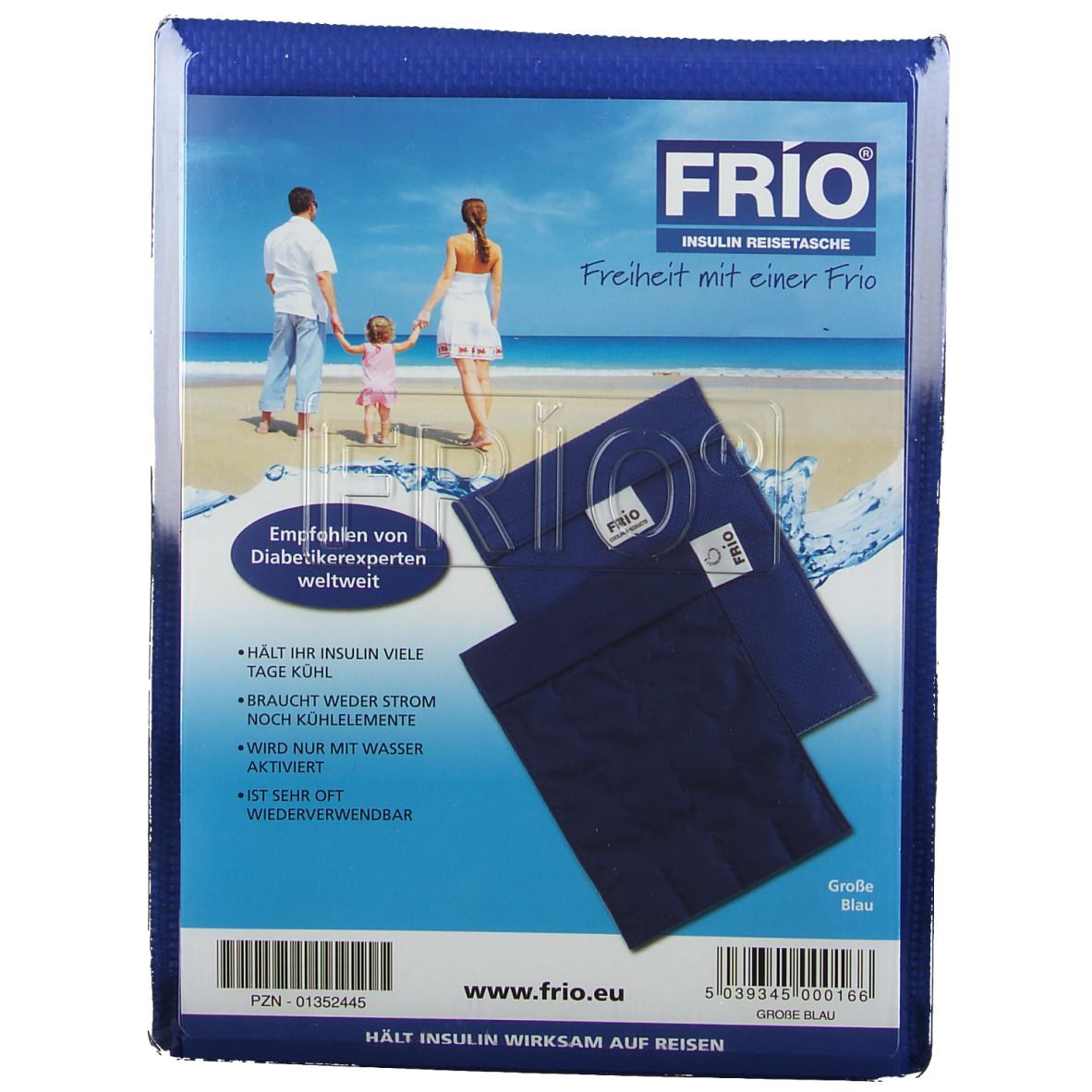 Frio-Kühltasche groß 14 x 19 cm blau