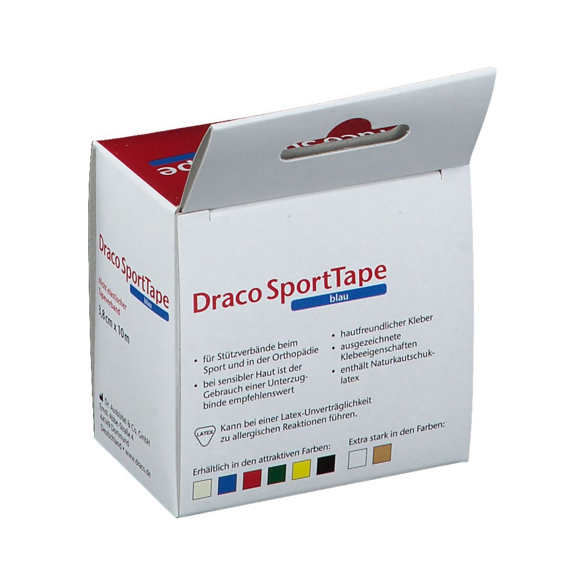 Draco SportTape 3,8 cm x 10 m blau