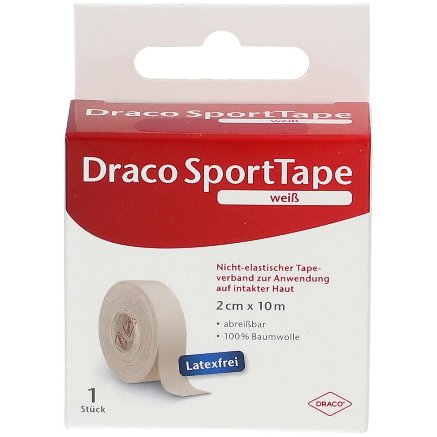 Draco SportTape 2 cm x 10 m weiß