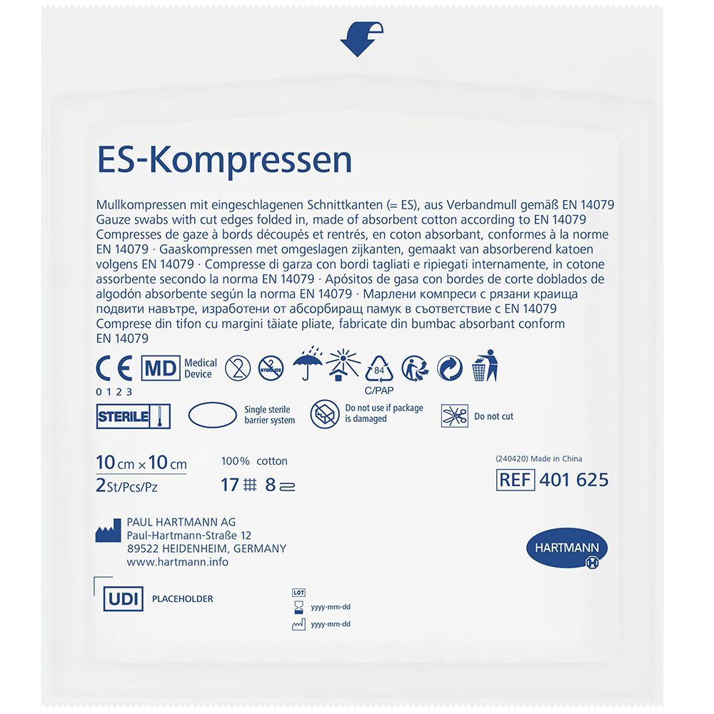 ES-Kompressen steril 8fach 10 x 10 cm