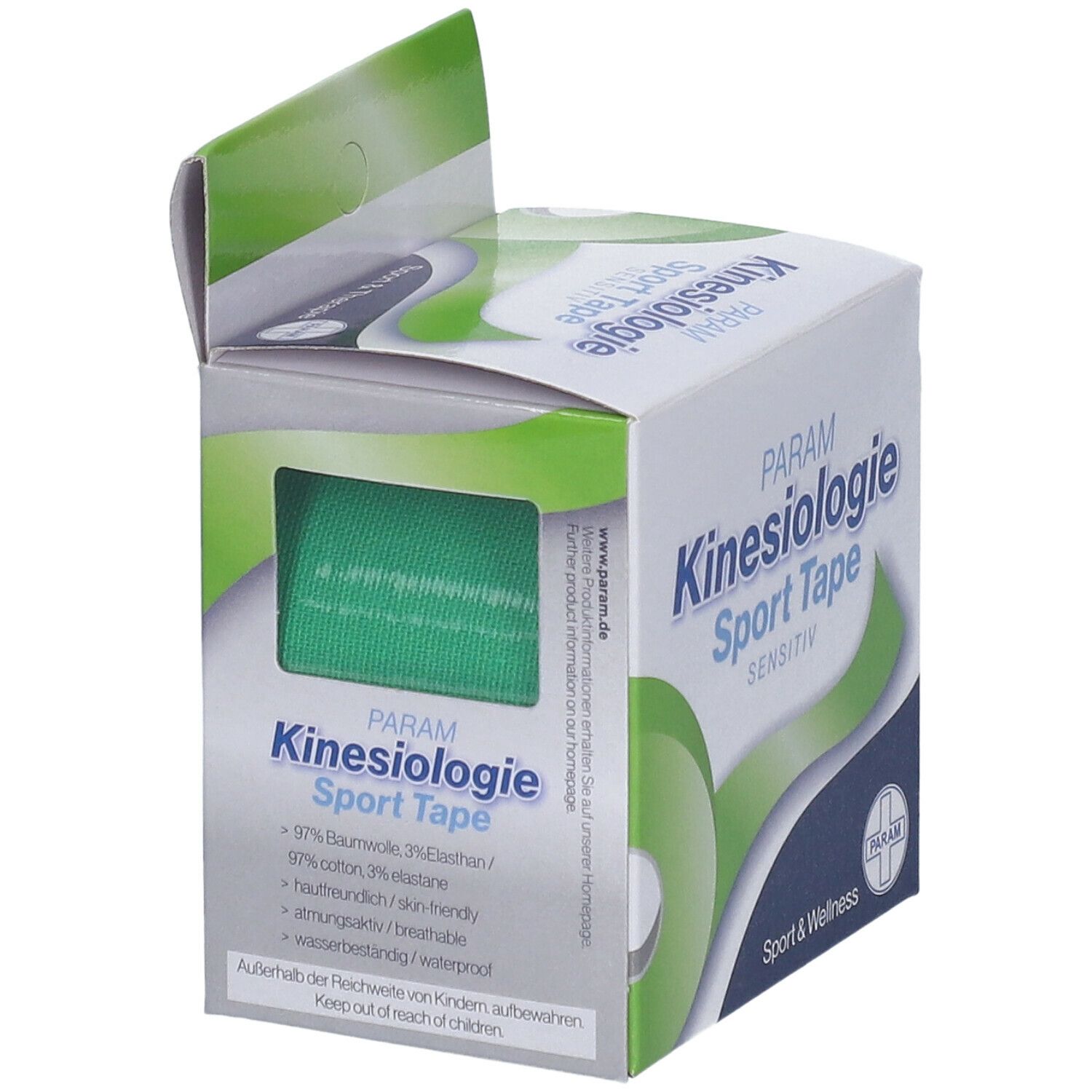 PARAM Kinesiologie Sport Tape 5 cm x 5 m grün 1 St Shop Apotheke