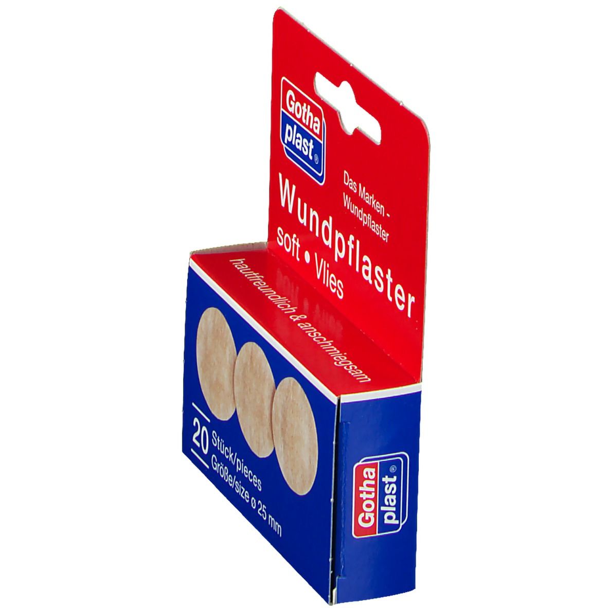 Gothaplast® Wundpflaster soft Vlies (hypoallergen) 2,5 cm Durchmesser