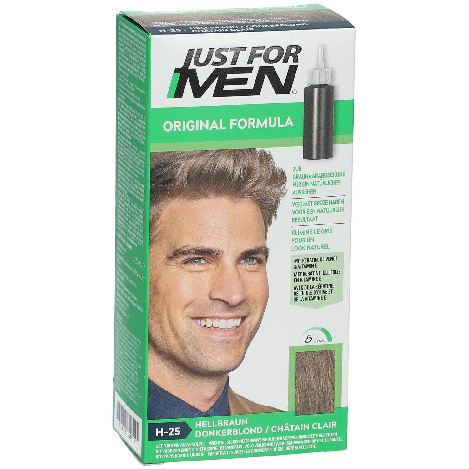 JUST FOR MEN Pflege-Tönungs-Shampoo hellbraun