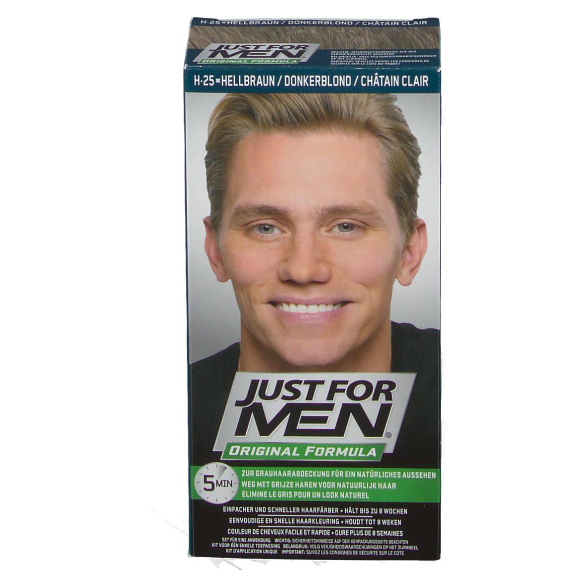 JUST FOR MEN Pflege-Tönungs-Shampoo hellbraun