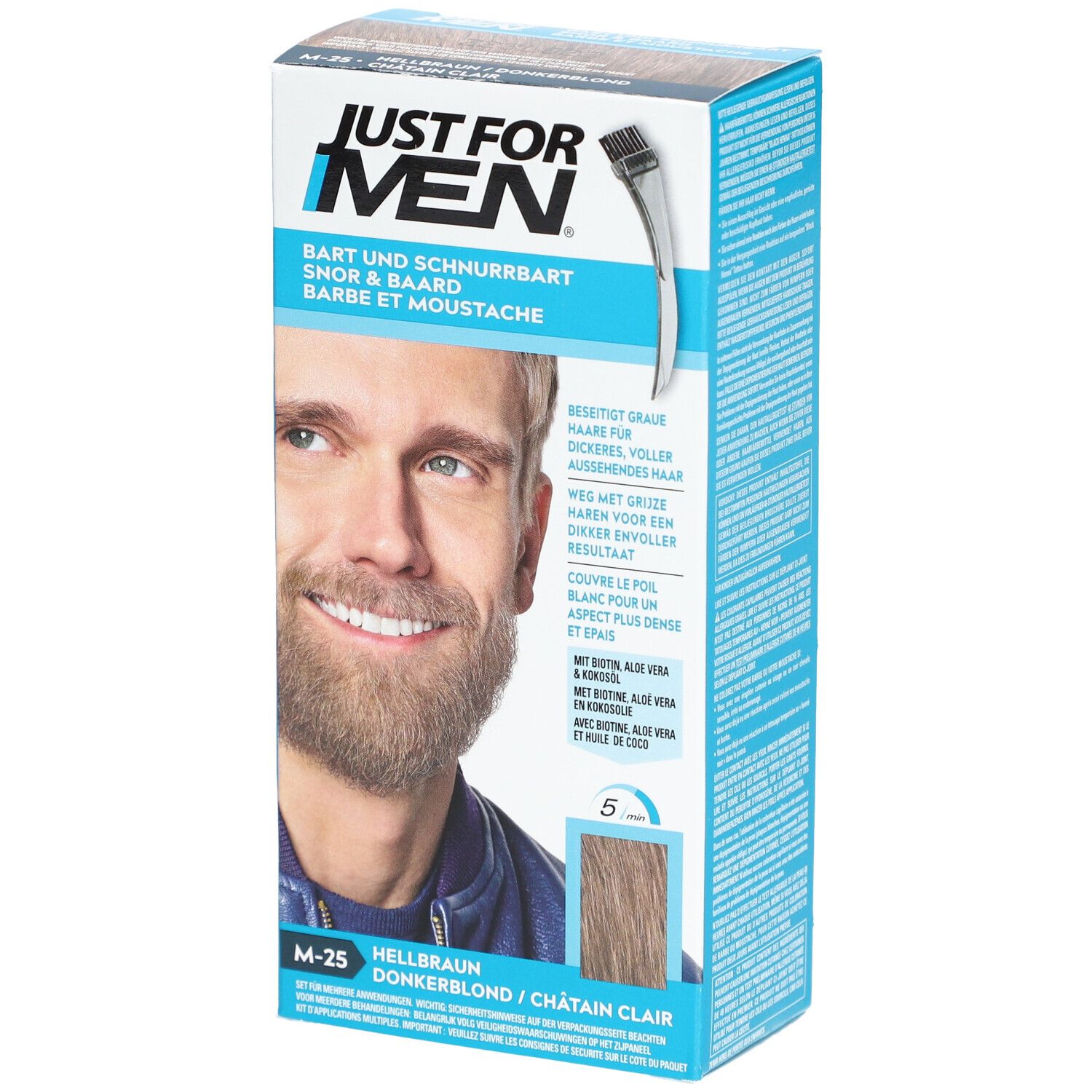 JUST FOR MEN Pflege-Brush-In-Color-Gel hellbraun