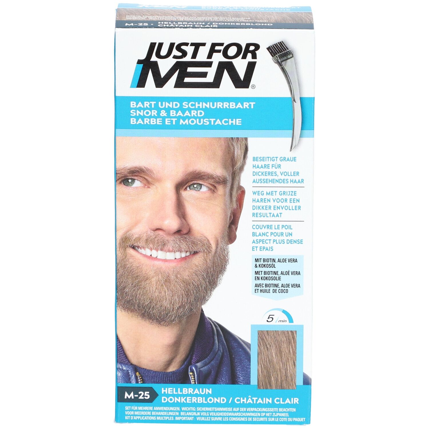 JUST FOR MEN Pflege-Brush-In-Color-Gel hellbraun