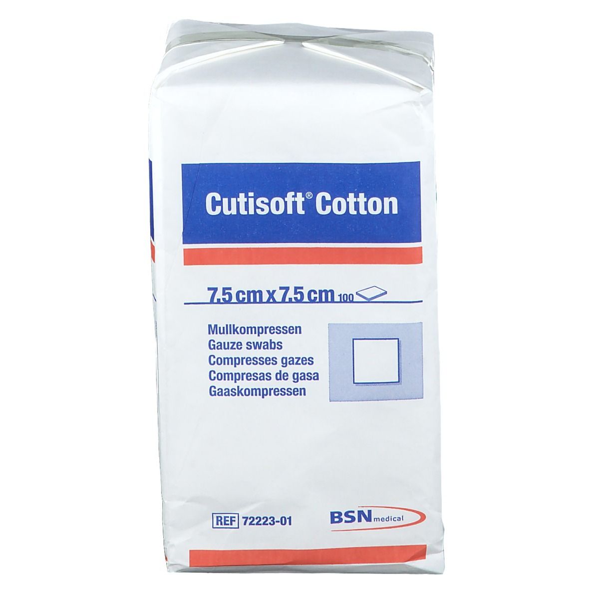Cutisoft® Cotton unsteril 7,5 cm x 7,5 cm