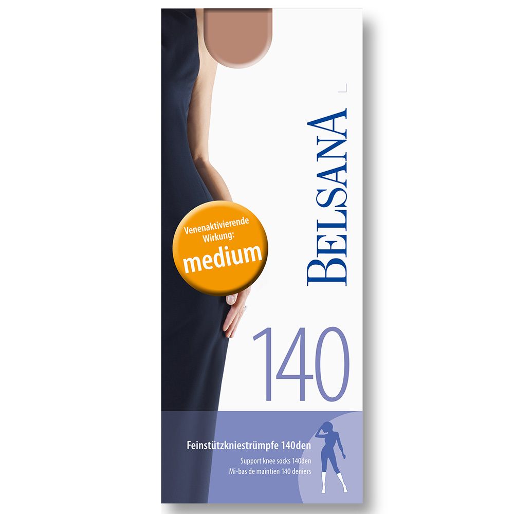 Belsana 140den Feinstützkniestrümpfe Größe 2 Schuhgröße 38 - 40 Bronze