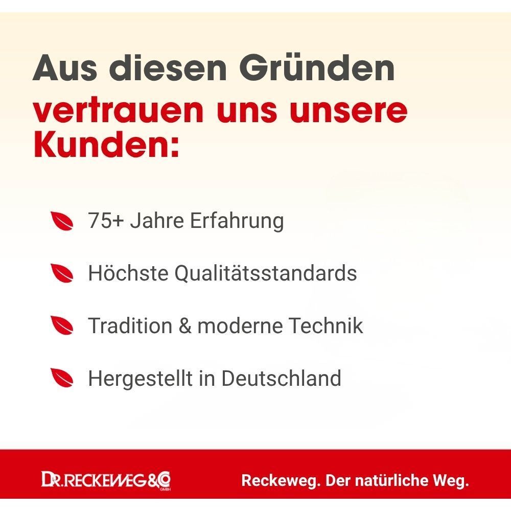 Gründe für das Vertrauen der Kunden in Dysmenorrhoe-Gastreu® S: Erfahrung, Qualität, Tradition, Herstellung.