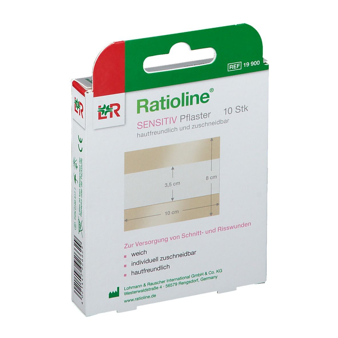 Ratioline® Sensitive Wundschnellverband 8 cm x 10 cm