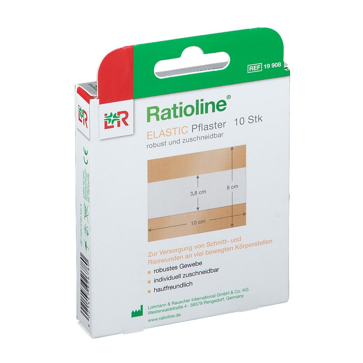 Ratioline® Elastic Pflaster 8 x 10 cm