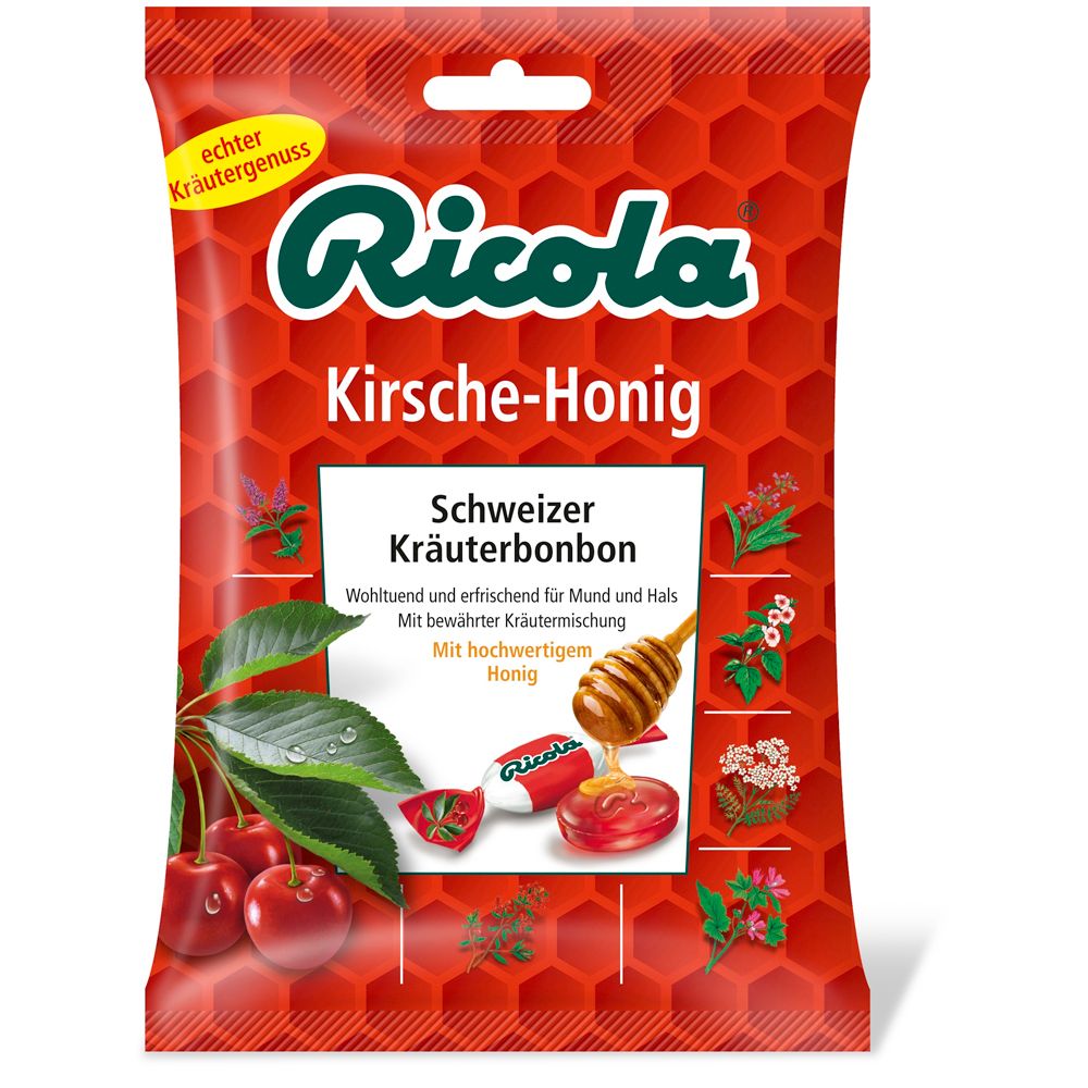 Ricola® Schweizer Kräuterbonbon Kirsche-Honig mit Zucker