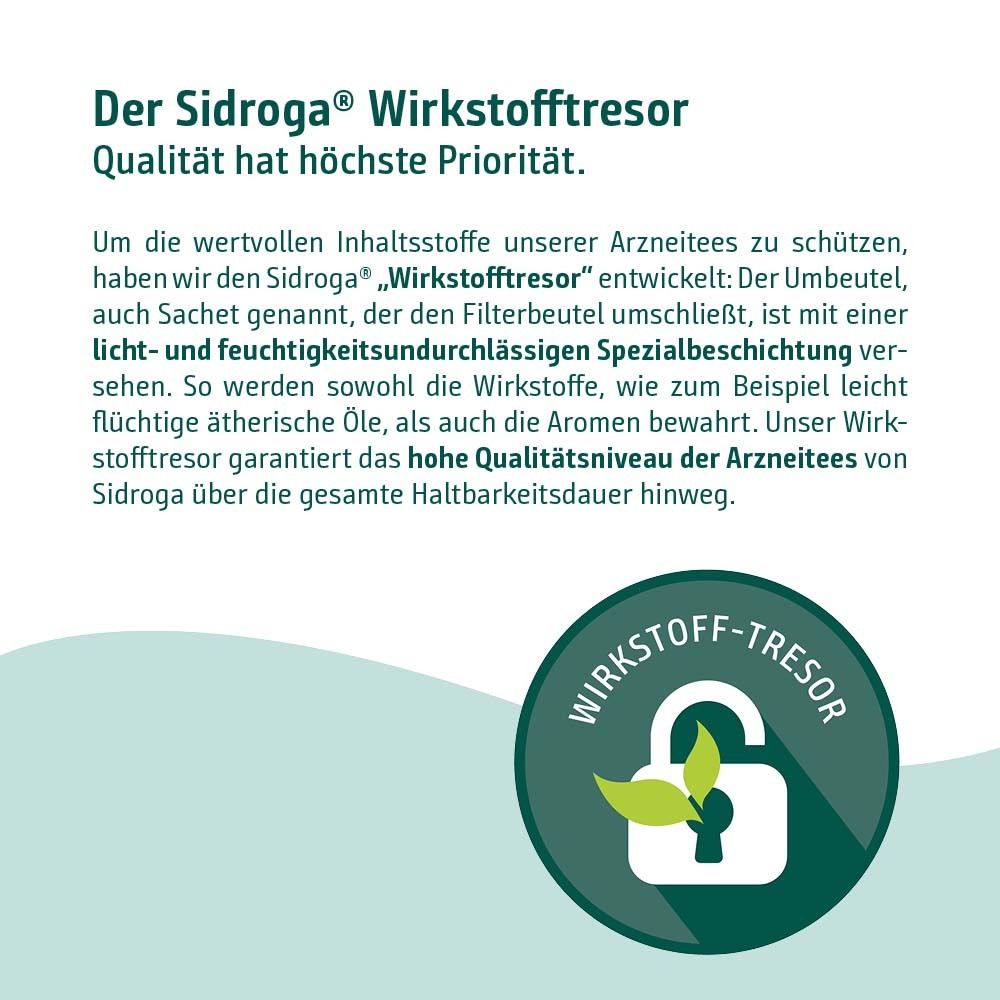 Logo: Wirkstofftresor. Grünes Schloss-Symbol. Text: Qualität hat höchste Priorität. Schutzkapsel für Tee.