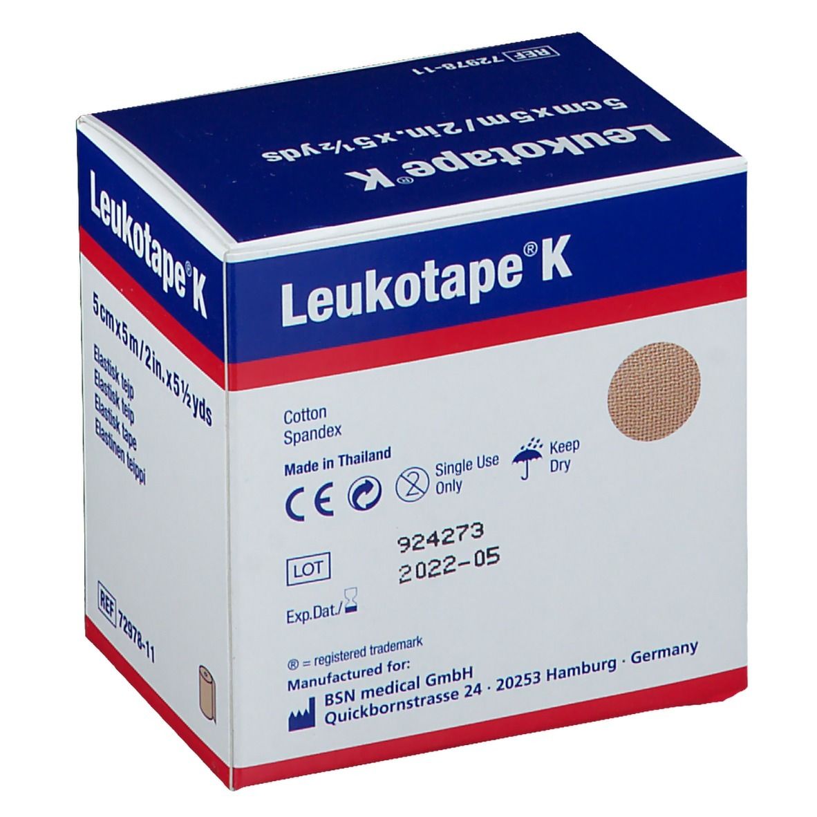 Leukotape® K 5 cm x 5 m hautfarbend