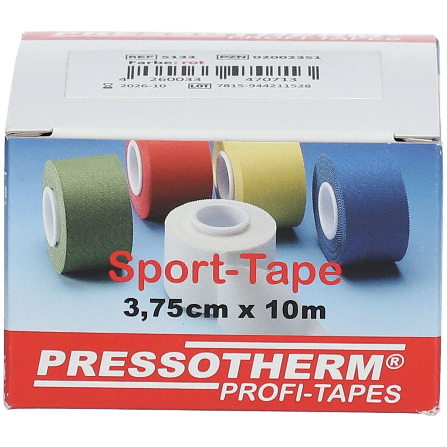 Pressotherm® Sport-Tape 3,8 cm x 10 m rot