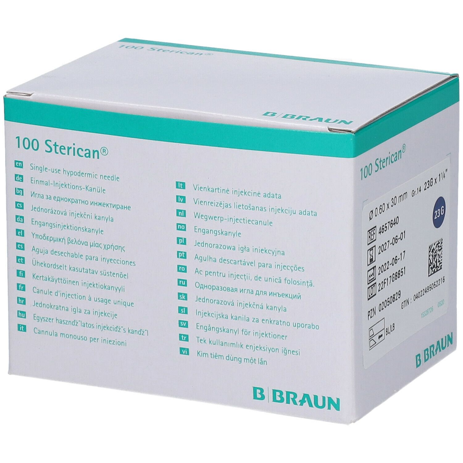 Sterican® Standardkanüle Gr. 14 G23 x 1 1/4 Zoll 0,60 x 30 mm blau