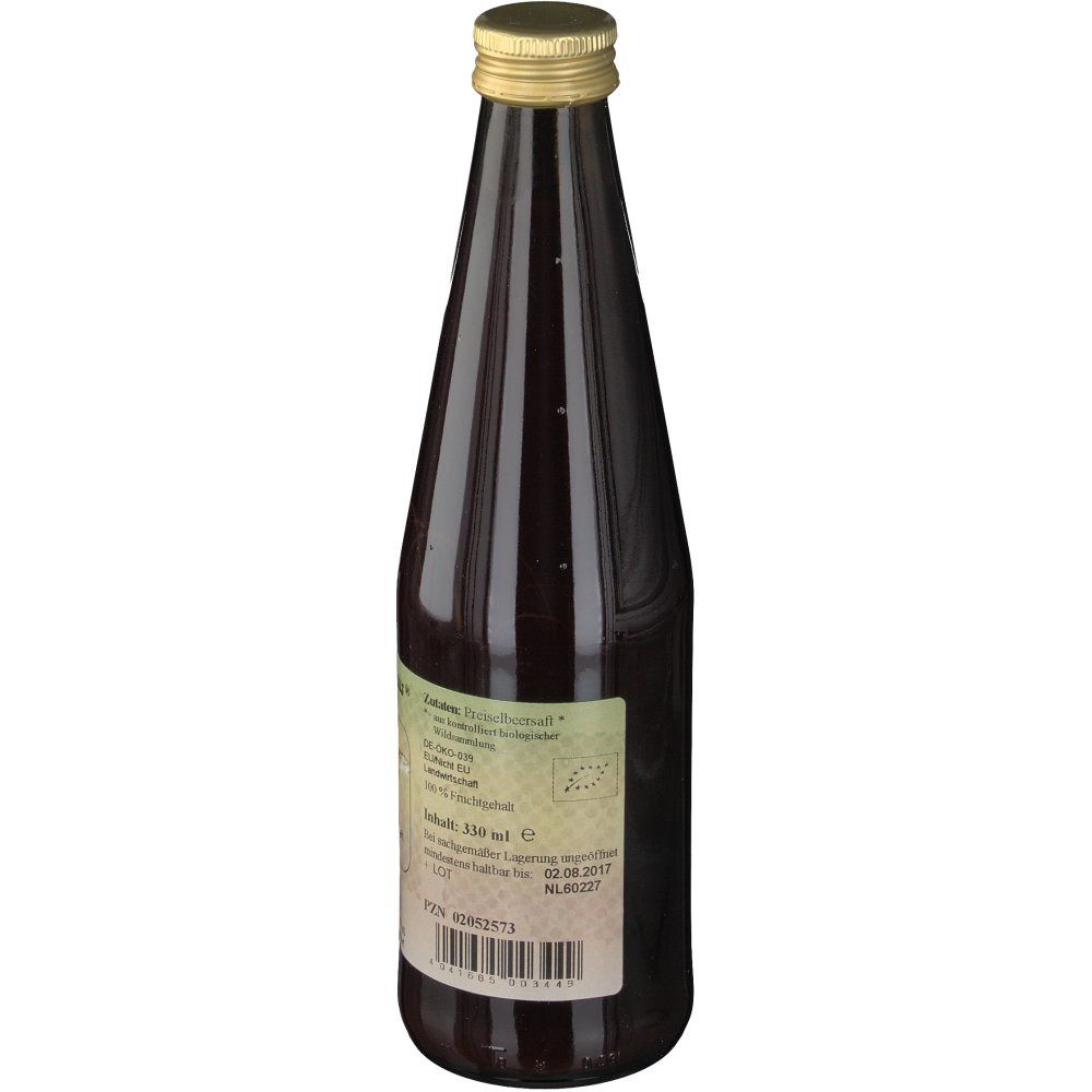 Vitalhaus® Preiselbeer-Saft pur BIO
