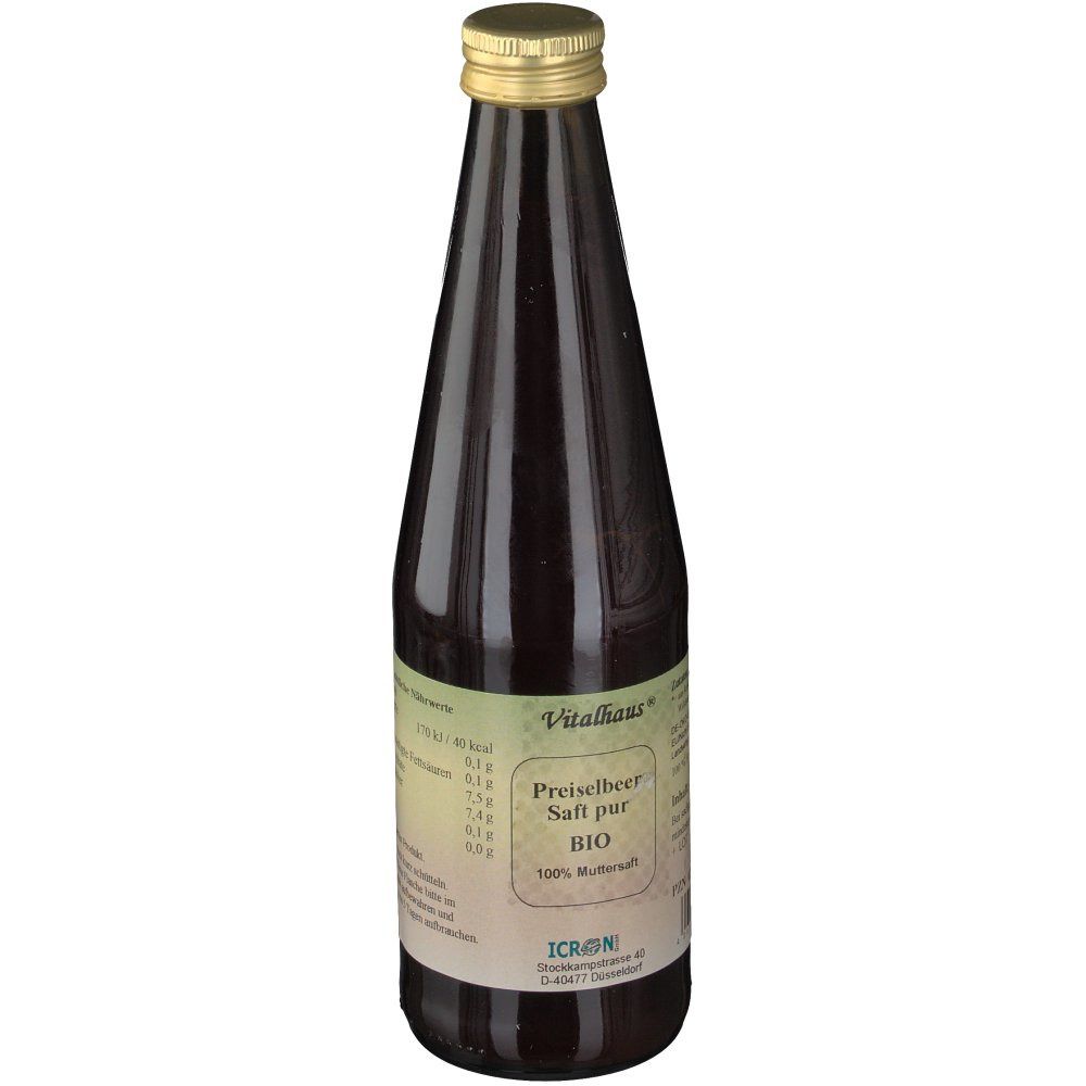 Vitalhaus® Preiselbeer-Saft pur BIO