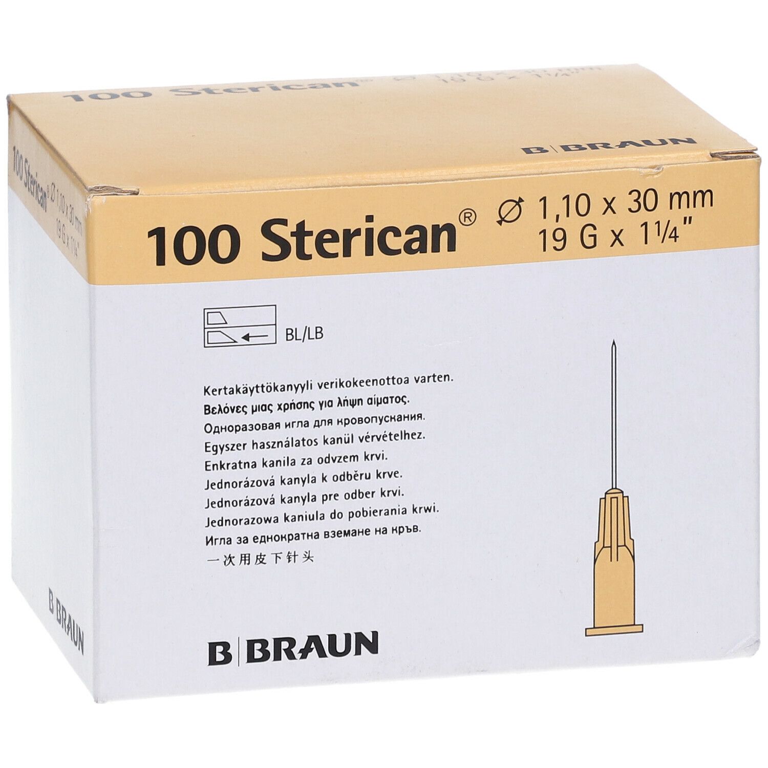 Sterican® zur Blutentnahme G19 x 1 1/4 Zoll 1,1 x 30 mm elfenbein