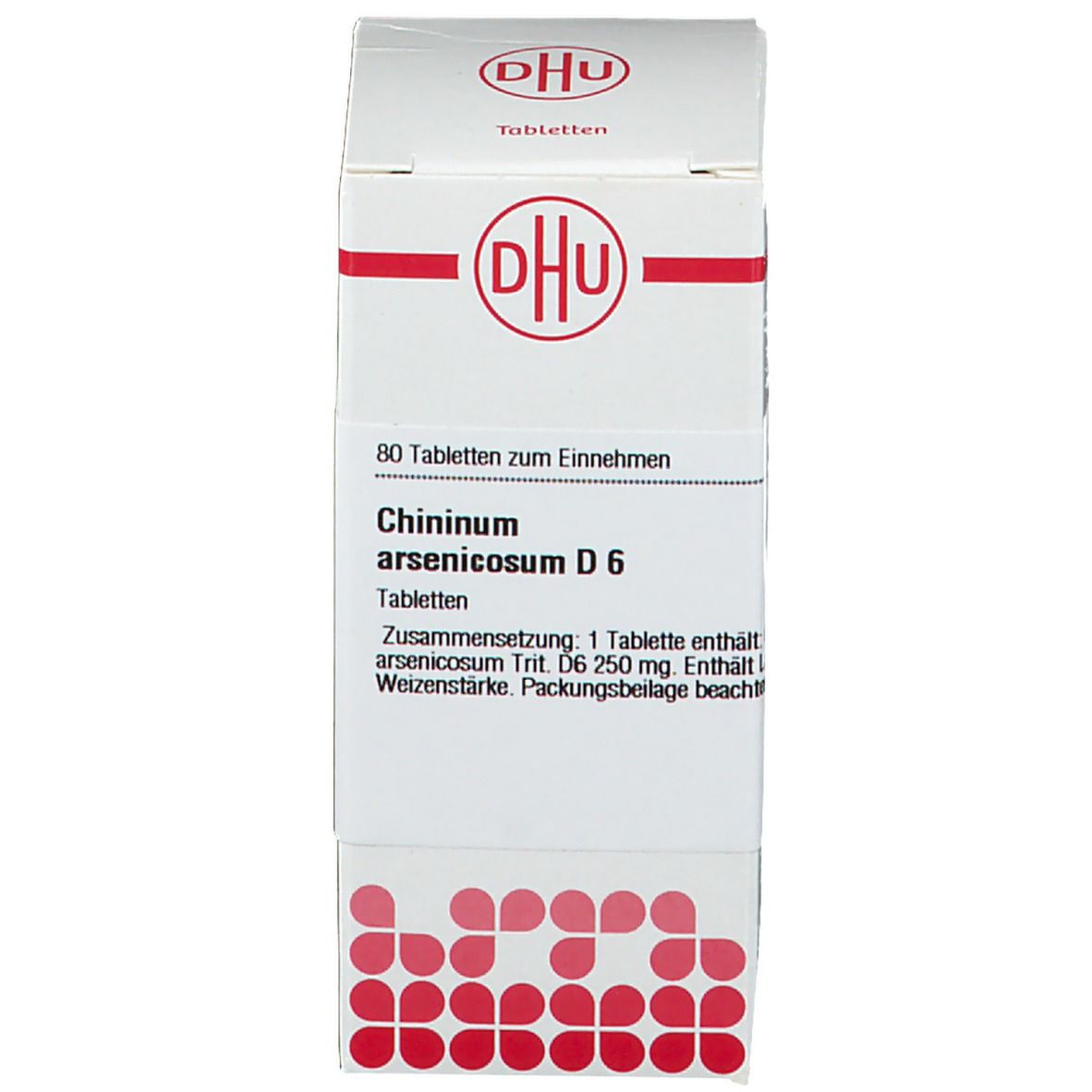 Weiße Schachtel mit Produktlogo und Produktinformationen.