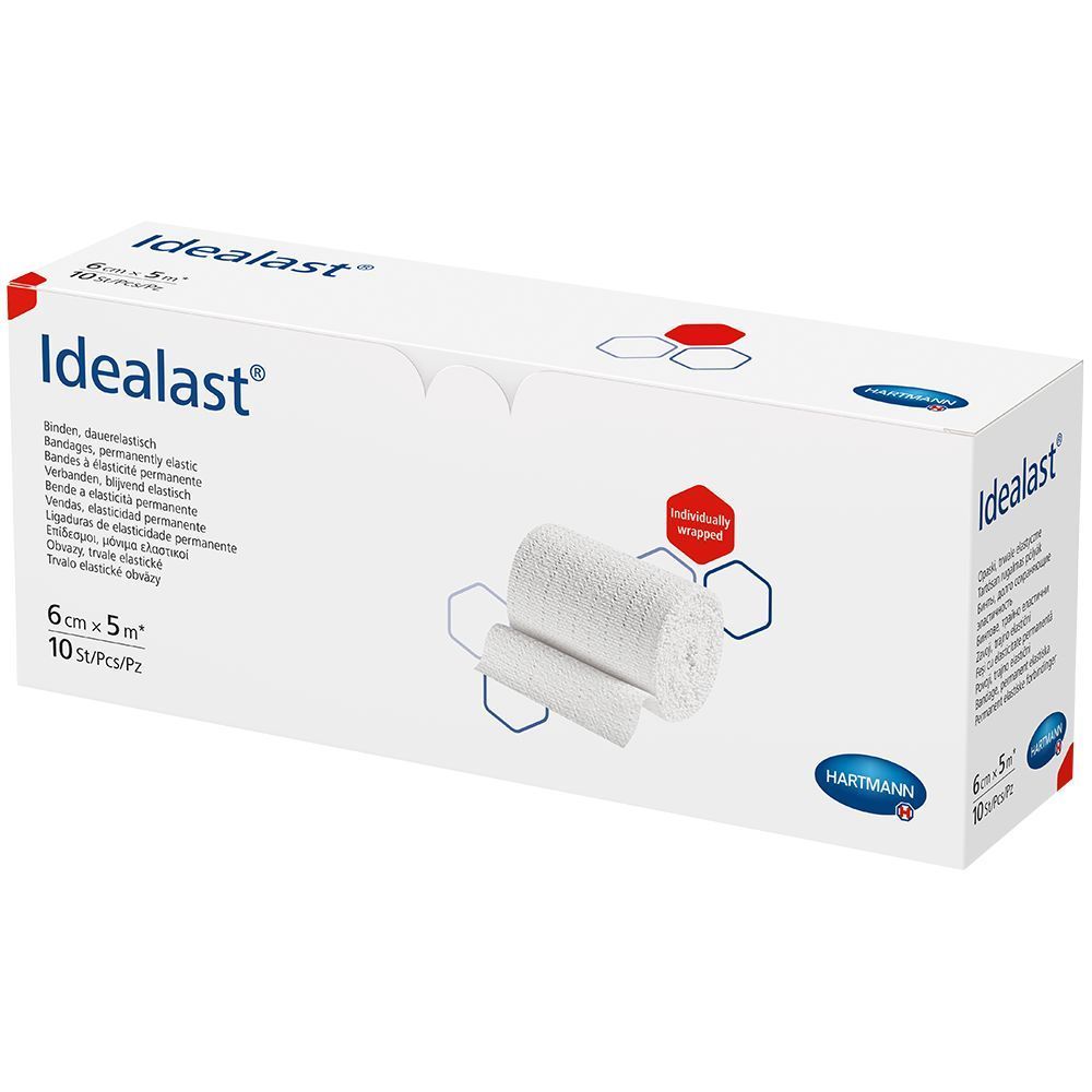 Idealast® Idealbinde 6 cm x 5 m mit Verbandklammern