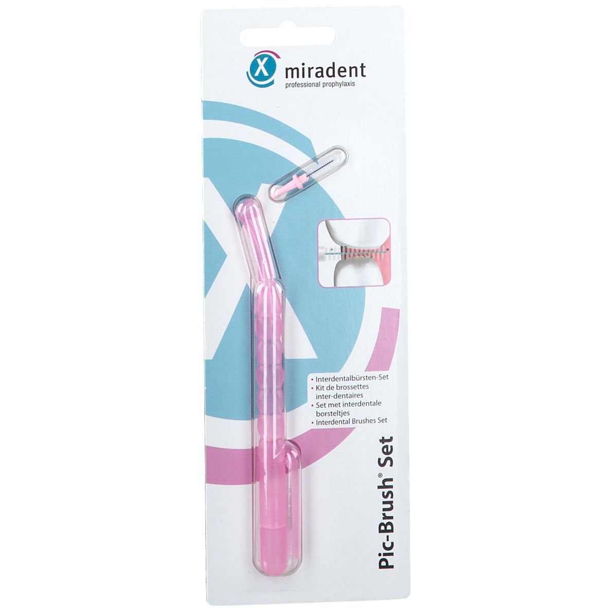 miradent Pic-Brush® Set pink xx-fine transparent 1,6 mm