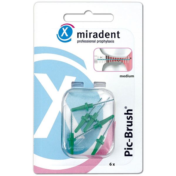 miradent Pic-Brush® Ersatz-Interdentalbürsten grün medium 2,2 mm
