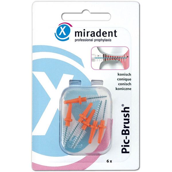 miradent Pic-Brush® Ersatz-Interdentalbürsten orange konisch 2,5 - 5,0 mm