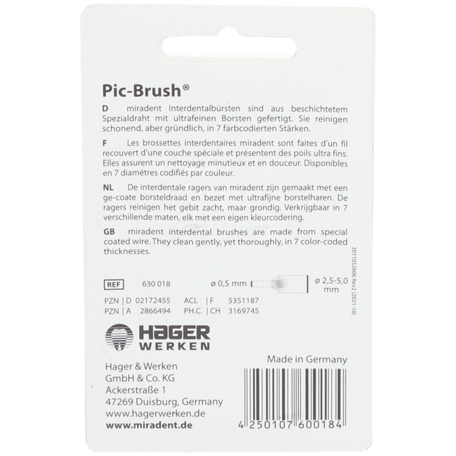 miradent Pic-Brush® Ersatz-Interdentalbürsten orange konisch 2,5 - 5,0 mm