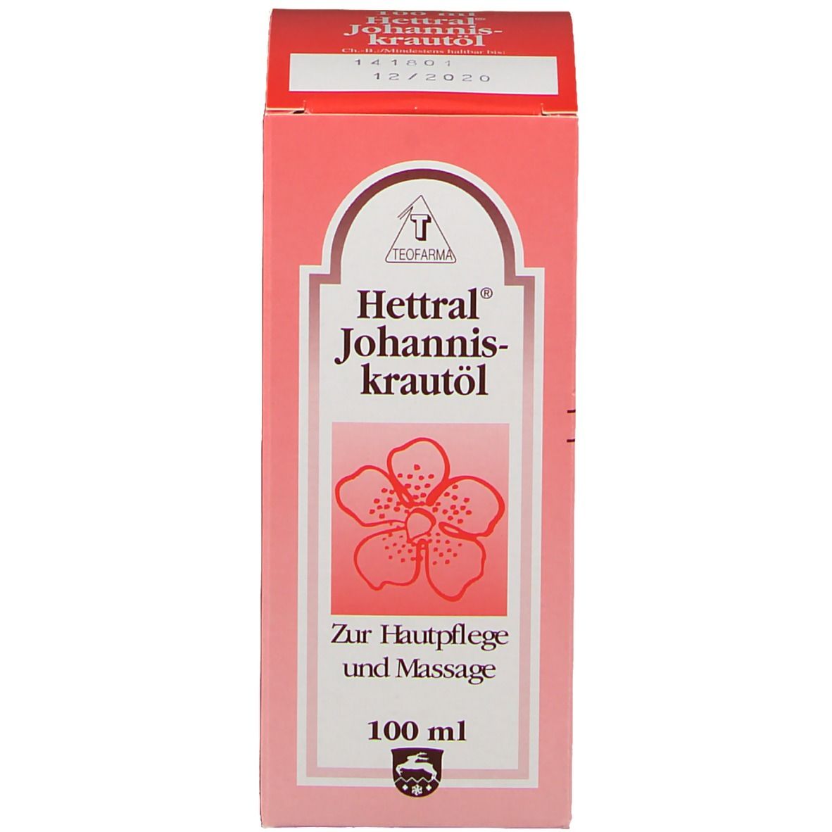 Rosa Verpackung mit Produktnamen und Text. 100 ml.