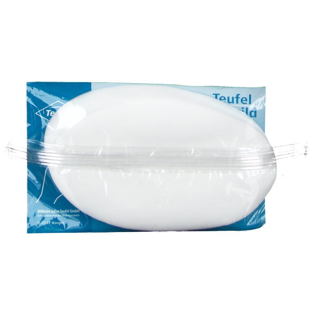 Weiße, ovale Vorlagen in transparenter Folie. Auf blauem Hintergrund ist "Teufel Pomild" teilweise sichtbar.