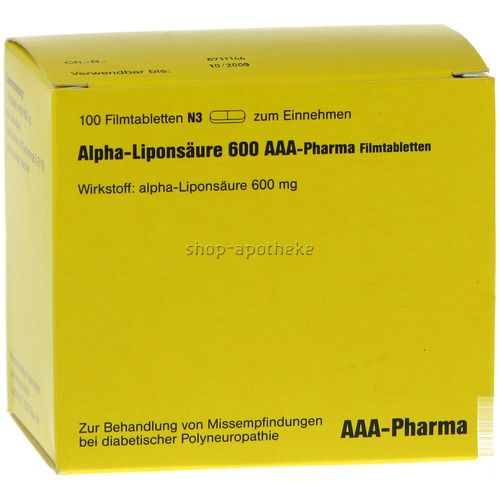 ALPHA LIPONSÄURE 600 mg AAA Pharma Filmtabletten