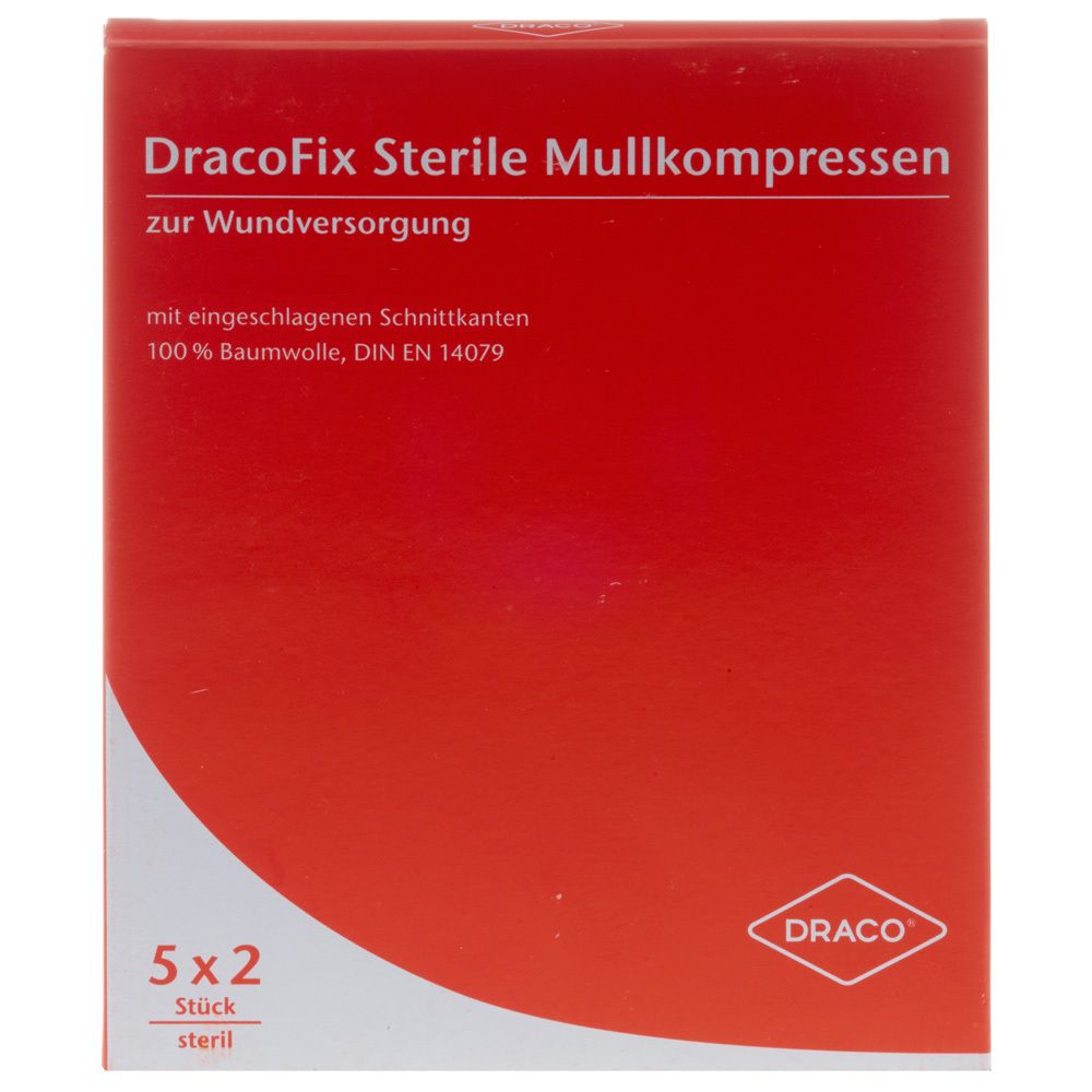 DracoFix Mullkompressen steril 8fach 7,5 x 7,5 cm