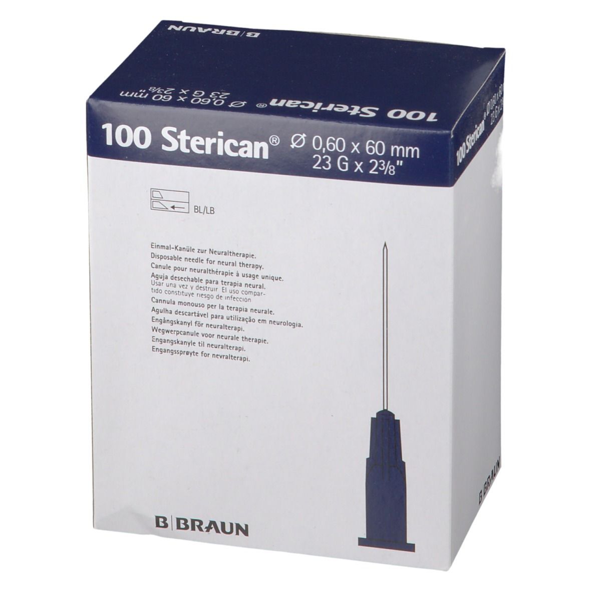 Sterican® zur Neuraltherapie G23 x 2 3/8 Zoll 0,6 x 60 mm blau