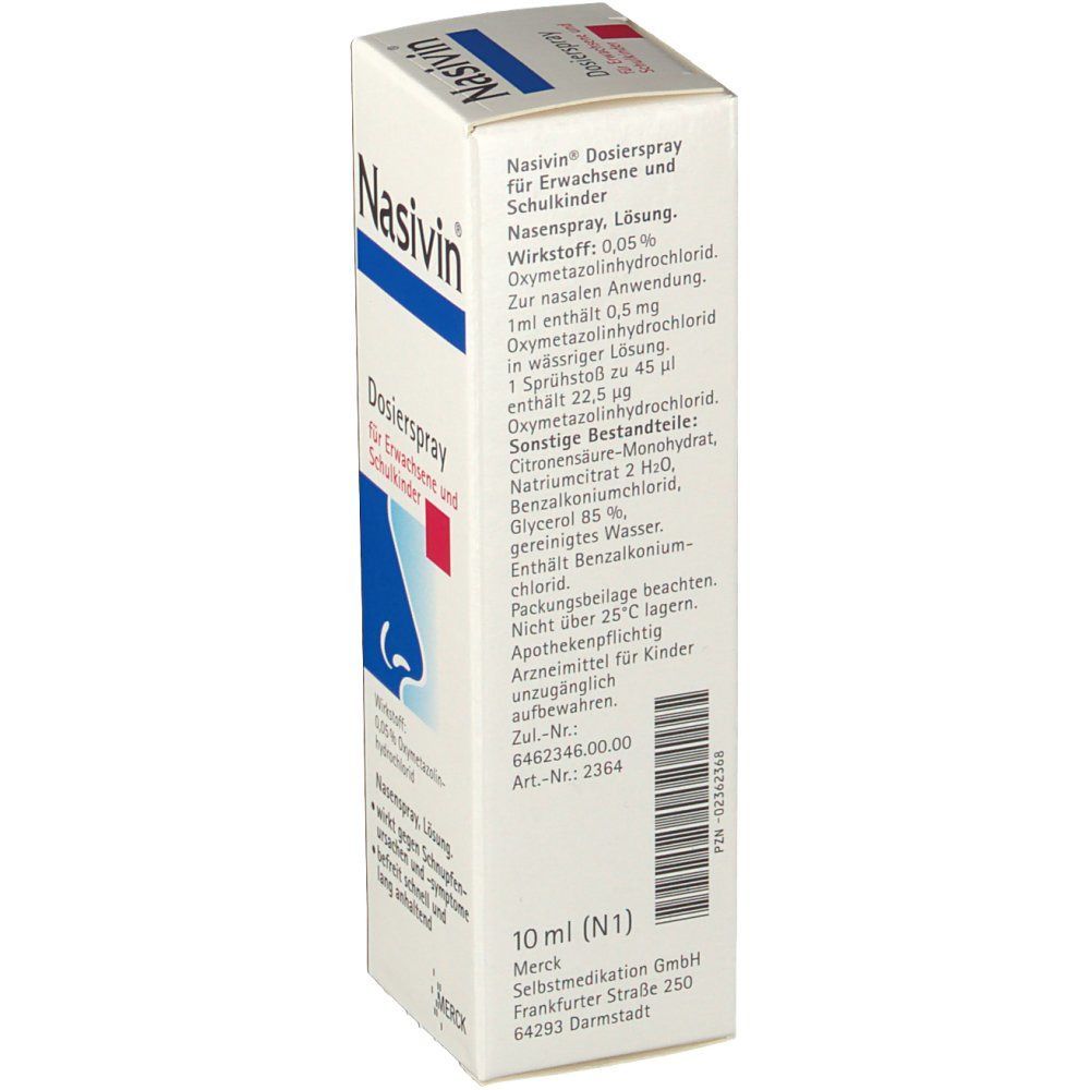 Nasivin® 0,05% Dosierspray für Erwachsene und Schulkinder