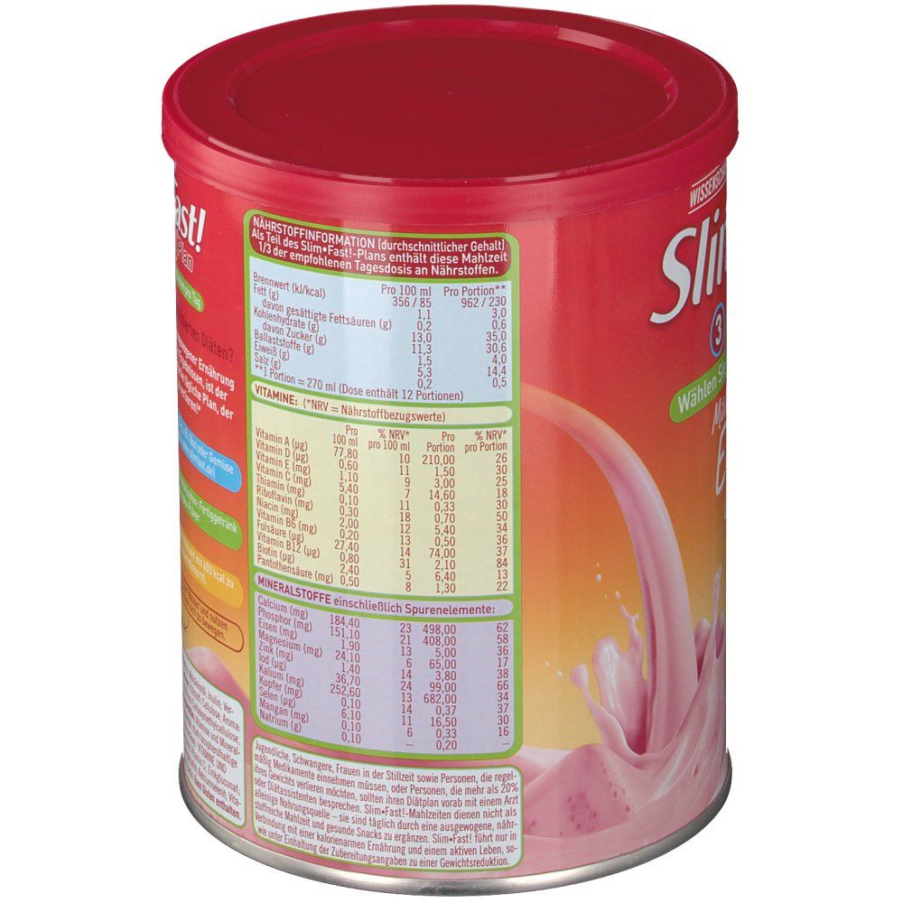 Slim Fast Drink Pulver Erdbeere