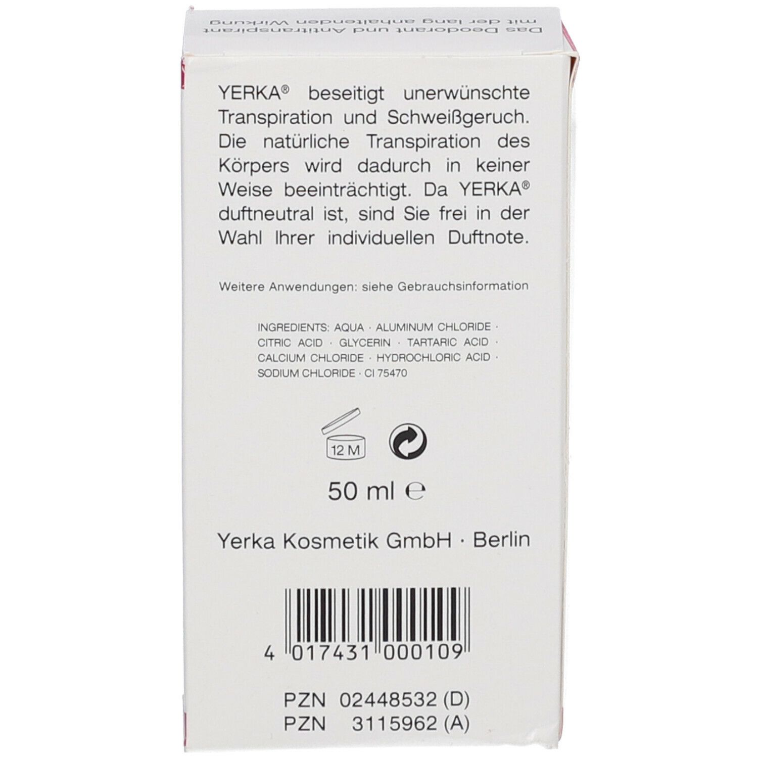 YERKA® Deodorant Antitranspirant