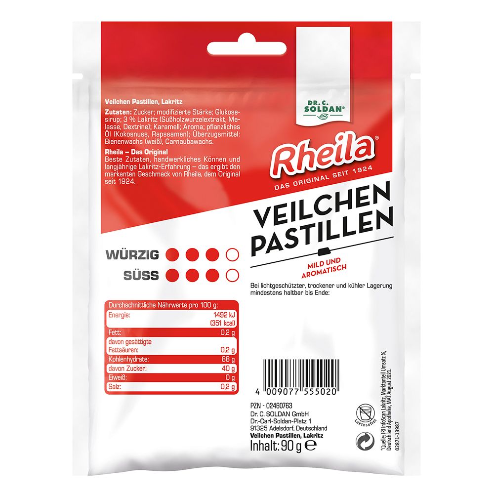 Rheila® Veilchen Pastillen mit Zucker