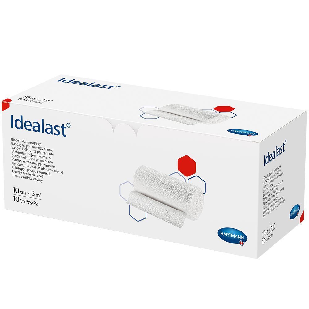 Idealast® Idealbinde 10cm x 5m ohne Verbandklammern weiß
